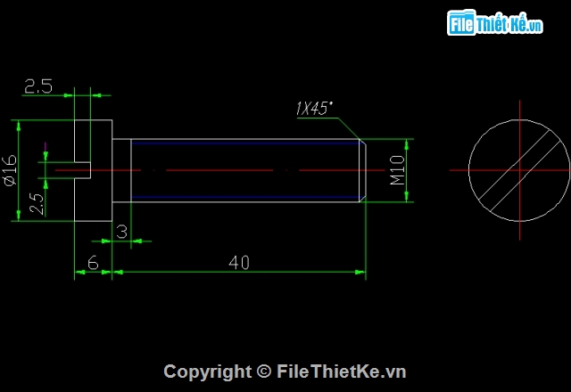 pho mát đầu vít,cad đầu vít,đầu vít chi tiết